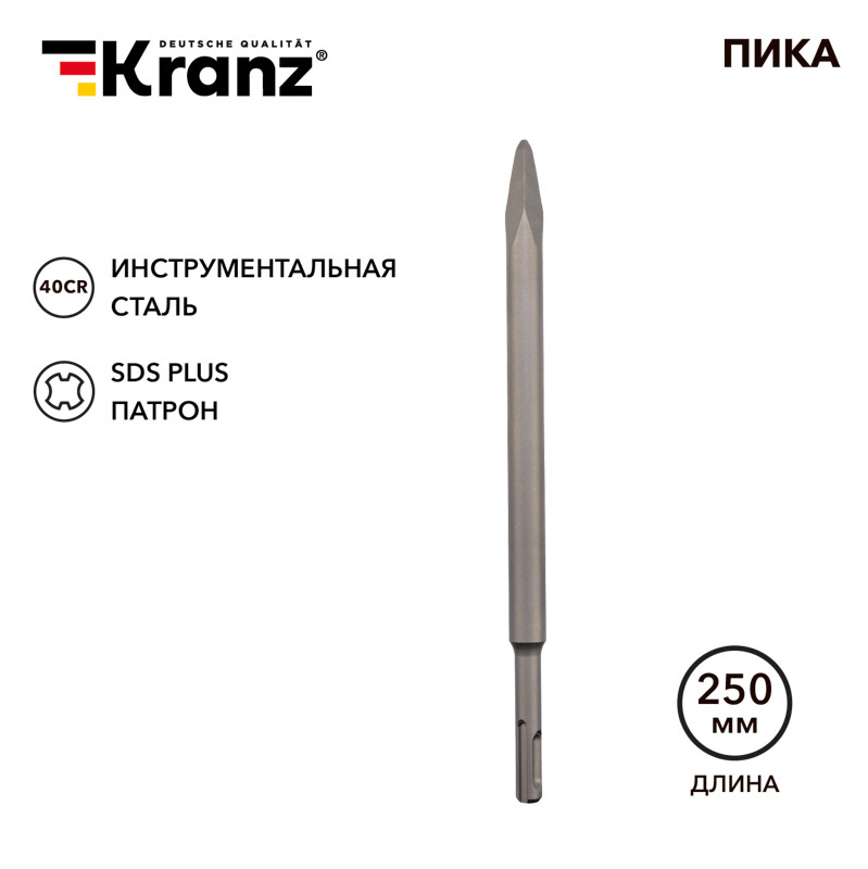 Пика 14х250мм SDS PLUS KRANZ Пика 14х250мм SDS PLUS KRANZ