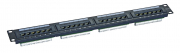 Патч-панель 19" 1U 24 порта RJ45 UTP Cat5e